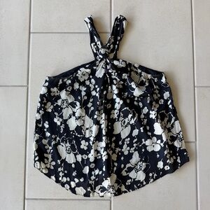 Joie Navy and White Floral Blouse - S